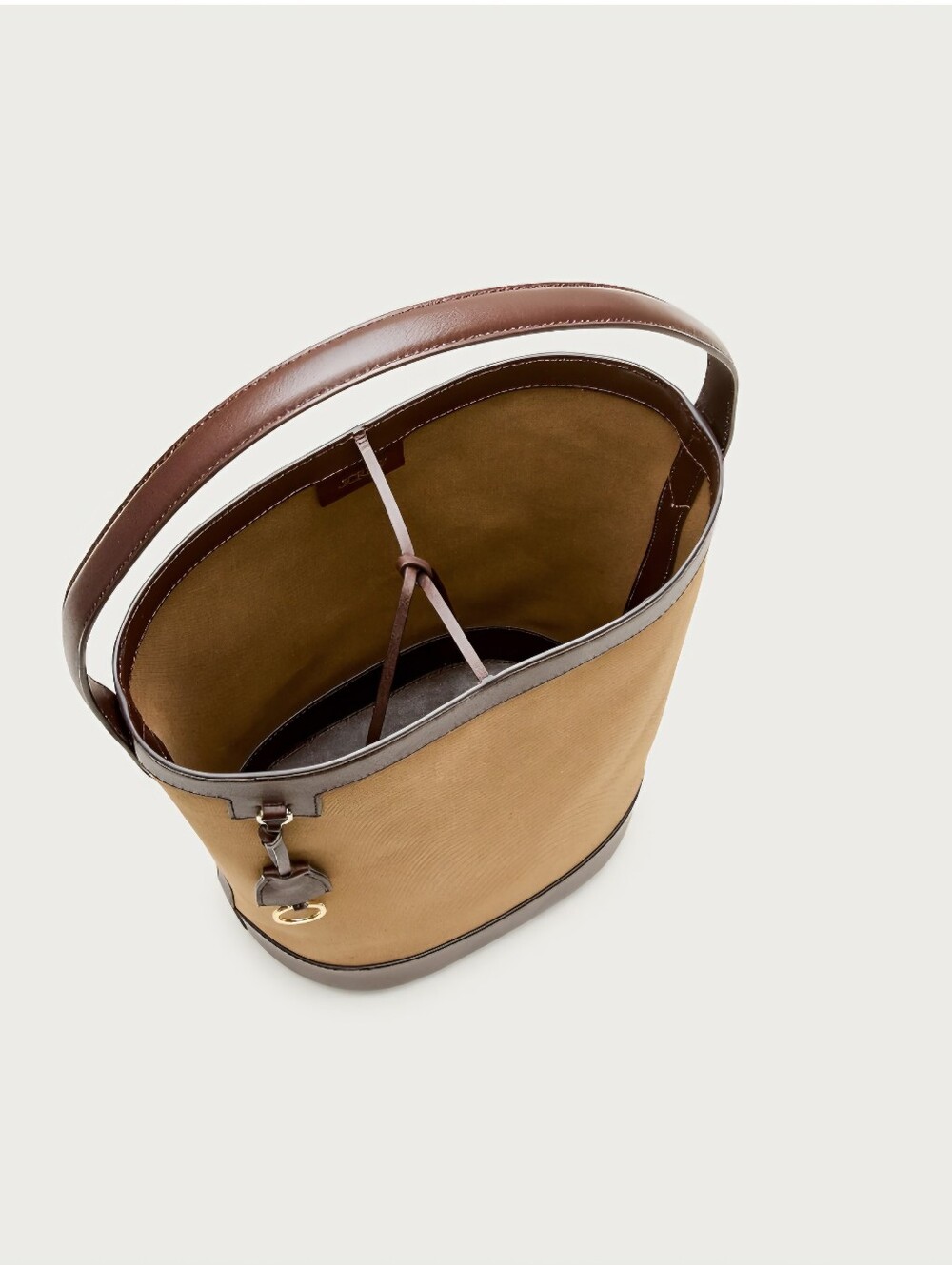 J.Crew Women's Berkeley utility bucket bag in canvas Dark Khaki Dark Brown $198 - Picture 3 of 5